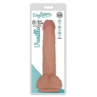 Easy Riders 8" Slim Bioskin Dong With Balls Vanilla